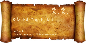 Kökény Kitti névjegykártya
