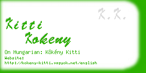 kitti kokeny business card
